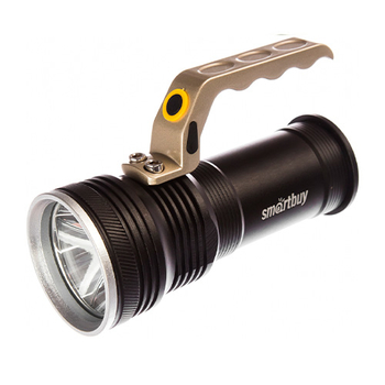 Аккумуляторный светодиодный фонарь Smartbuy CREE T6 10Вт, металлический с ручкой, аккумулятором 2x18650, IP54 - Магазин электротехнических товаров Проф Ток