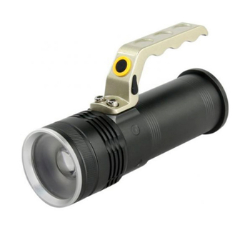 Аккумуляторный светодиодный фонарь Smartbuy CREE T6 10Вт с системой фок-ки луча, металлический с ручкой, IP54 - Светильники - Фонари - Магазин электротехнических товаров Проф Ток
